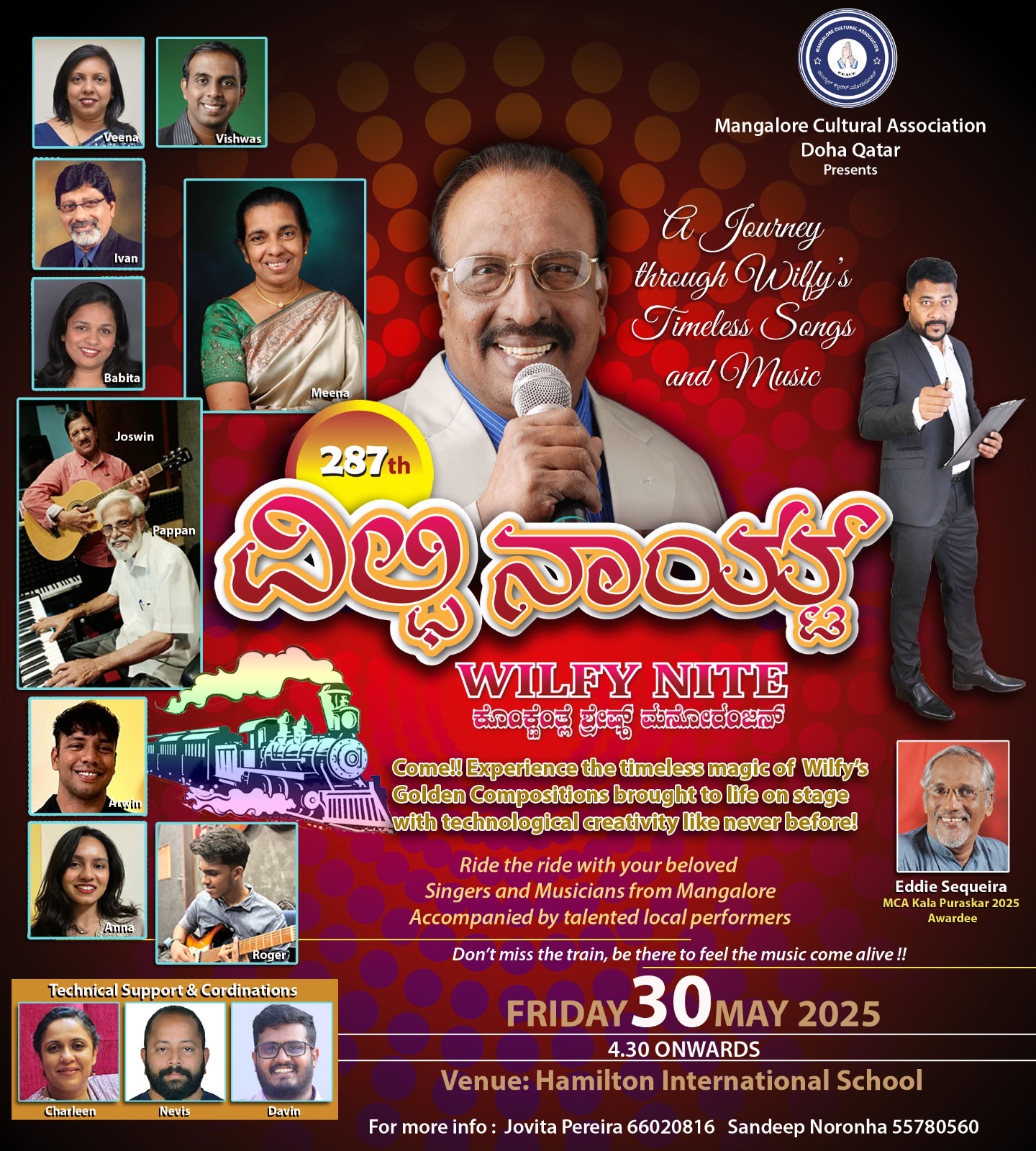 MCA Qatar to host 287th Wilfy Nite on May 30